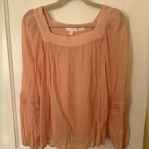 Peach/pink babydoll blouse